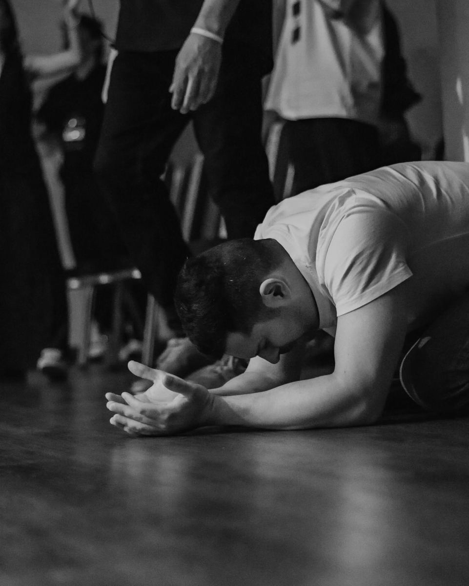 Man kneeling in prayer